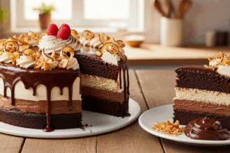 Chocolate Coconut Cake With Pudding