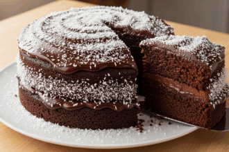 Chocolate Cake With Grated Coconut