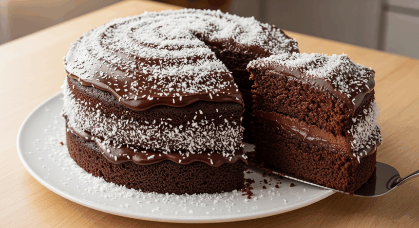 Chocolate Cake With Grated Coconut