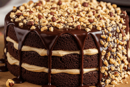 Chocolate Hazelnut Cake With Glaze