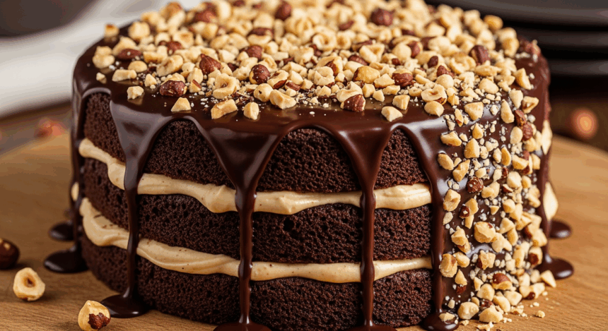 Chocolate Hazelnut Cake With Glaze