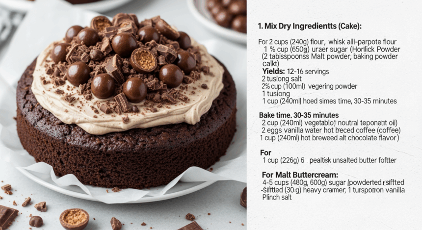 Chocolate Malt Cake Recipe With Malt Powder