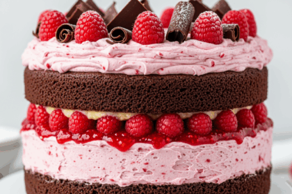 Vegan Chocolate Cake With Raspberries