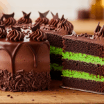 Chocolate Cake With Green Center