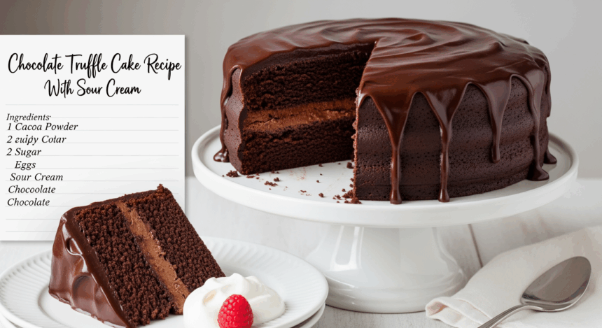 Chocolate Truffle Cake Recipe With Sour Cream