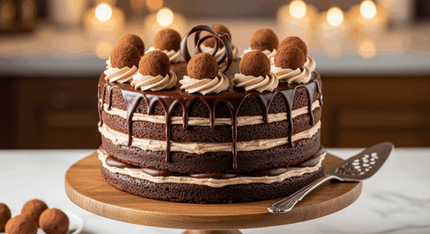 Chocolate Truffle Cake With Buttercream