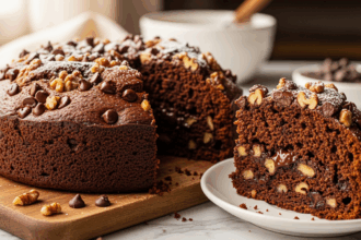 Chocolate Chip Cake With Nuts