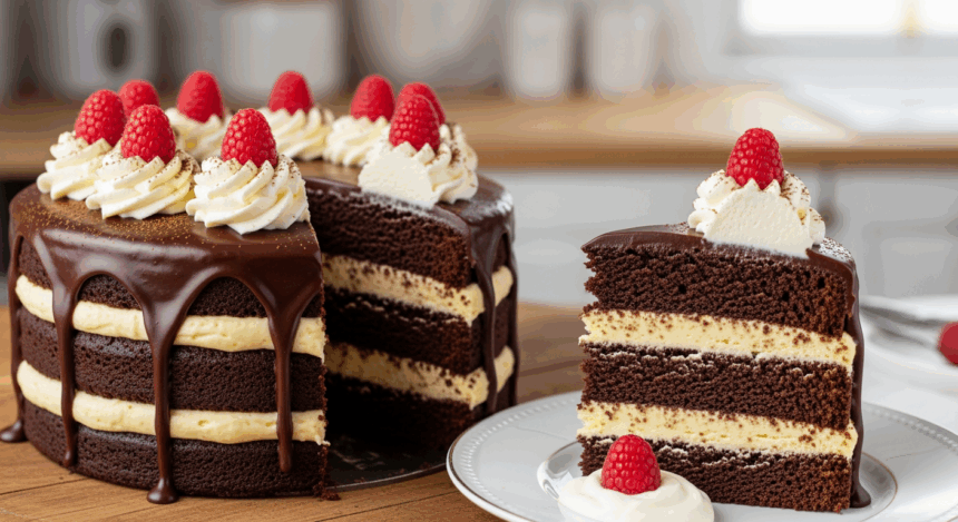 Chocolate Cake With Sour Cream Filling