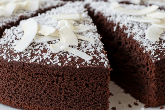 Chocolate Cake With Coconut Shavings