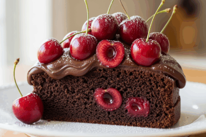 Easy Chocolate Cake With Cherries