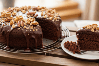 Easy Chocolate Cake With Nuts