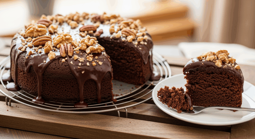 Easy Chocolate Cake With Nuts