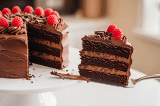 Chocolate Cake With Knife