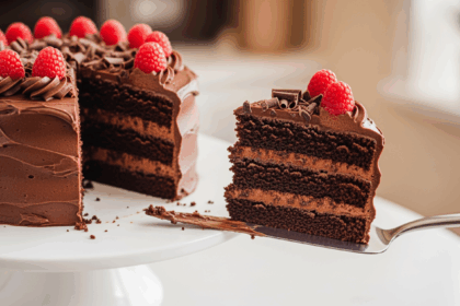 Chocolate Cake With Knife