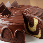 Marble Cake With Chocolate Icing