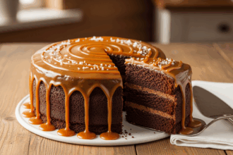 Chocolate Cake With Caramel Glaze
