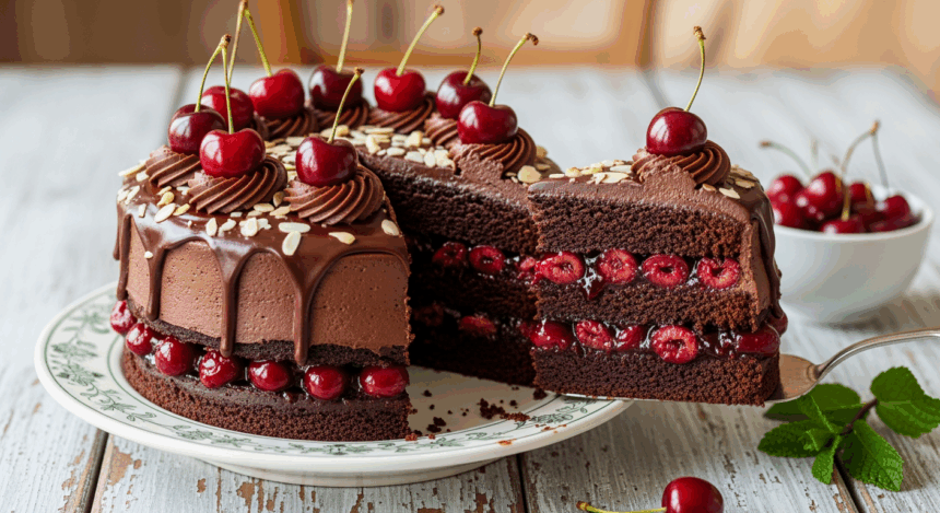 Chocolate Cherry Cake With Almond Extract