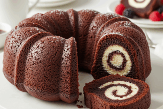 Chocolate Bundt Cake With Cheesecake Filling