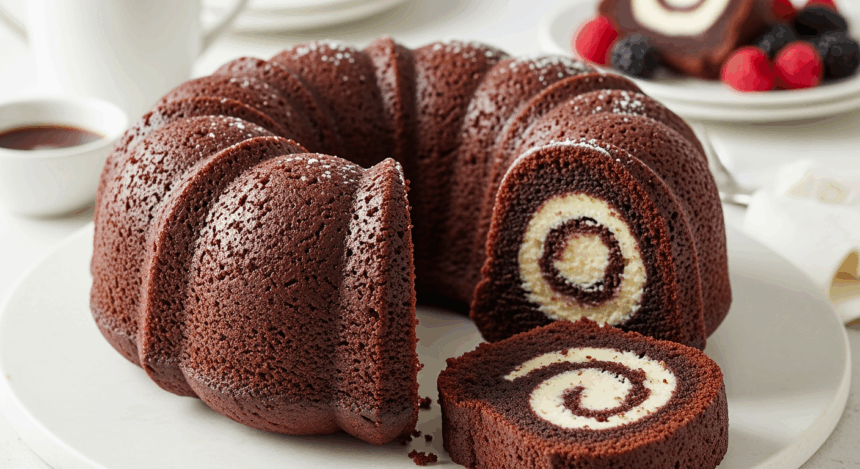 Chocolate Bundt Cake With Cheesecake Filling
