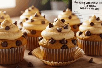 Pumpkin Chocolate Chip Cupcakes With Cake Mix Easy