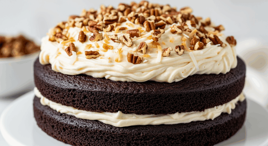Chocolate Cake With Coconut Pecan Frosting