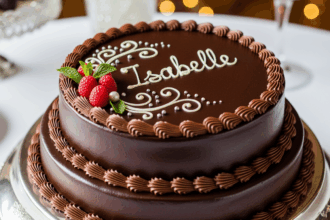 Chocolate Cake With Name Design