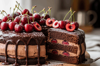 Chocolate Cake With Sour Cherries