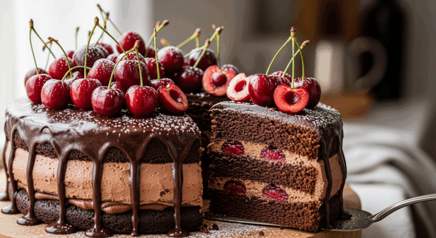 Chocolate Cake With Sour Cherries