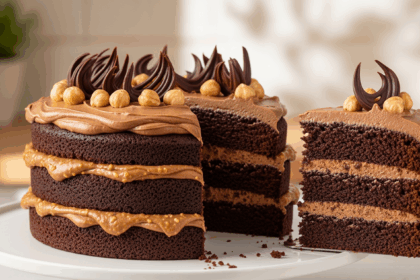 Chocolate Cake With Praline Frosting
