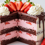 Chocolate Cake With Strawberry Mousse Filling