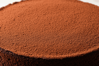 Chocolate Cake With Cocoa Powder Topping