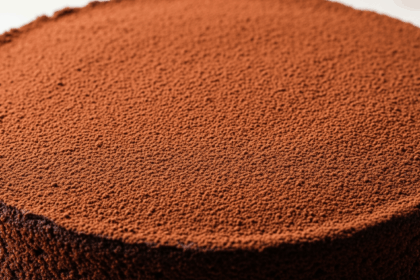 Chocolate Cake With Cocoa Powder Topping