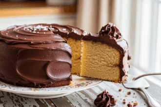 Old Fashioned Butter Cake With Chocolate Frosting