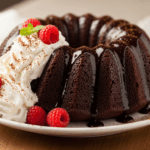 Chocolate Bundt Cake With Whipped Cream