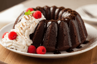 Chocolate Bundt Cake With Whipped Cream