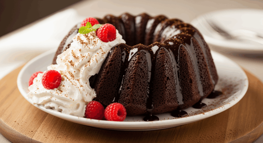 Chocolate Bundt Cake With Whipped Cream
