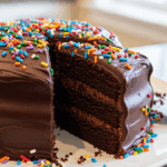 Chocolate Frosted Cake With Sprinkles