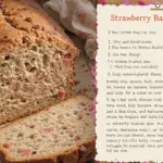 Strawberry Banana Bread Recipe Card