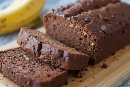 3 Ingredient Chocolate Banana Bread Recipe