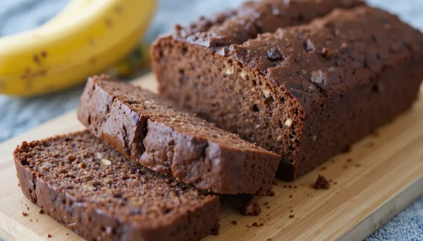 3 Ingredient Chocolate Banana Bread Recipe