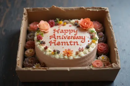 Anniversary Cake In Bento Box