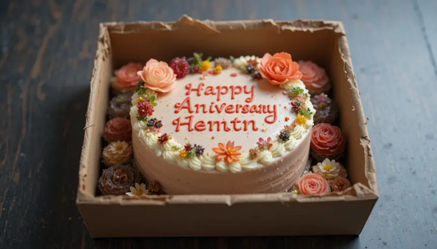 Anniversary Cake In Bento Box