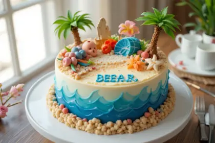 Bento Cake Beach Design