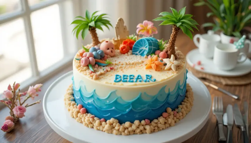 Bento Cake Beach Design