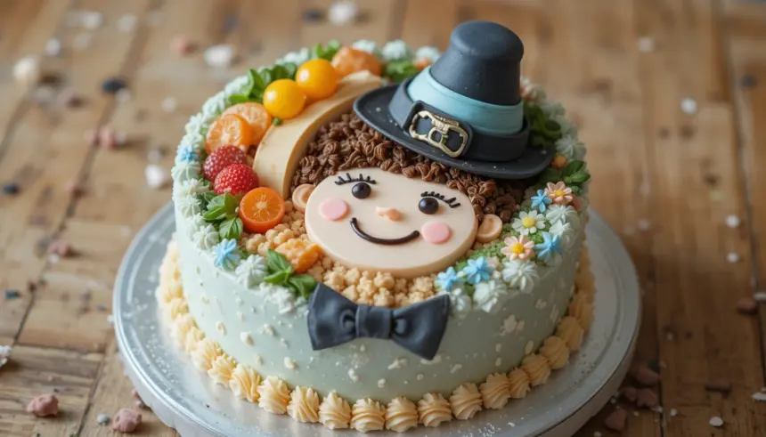Bento Cake Design Birthday Boy
