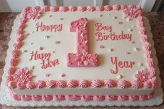 1 Year Baby Girl Birthday Cake
