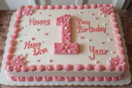 1 Year Baby Girl Birthday Cake