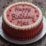 Red Birthday Cake For Men