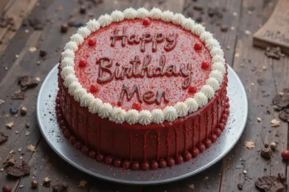 Red Birthday Cake For Men