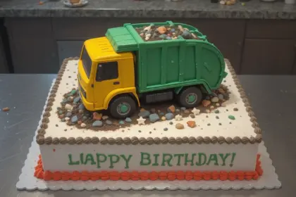 Garbage Truck Birthday Cake